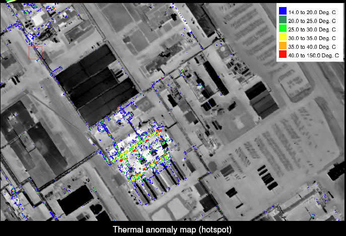 Thermal anomaly map (hotspot)